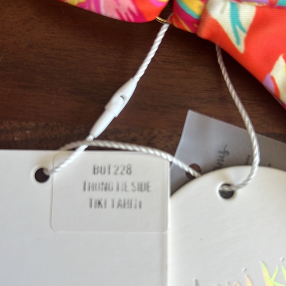 NWT Kulani Kinis Thong Tie Side Bikini Bottom, M - Picture 7 of 7